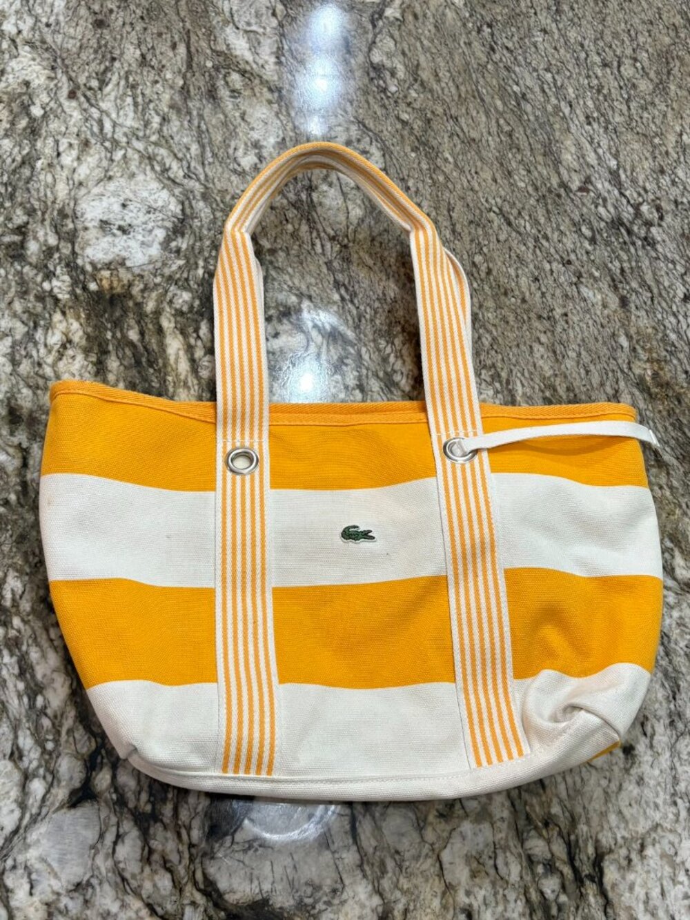 Lacoste Striped Tote Bag
